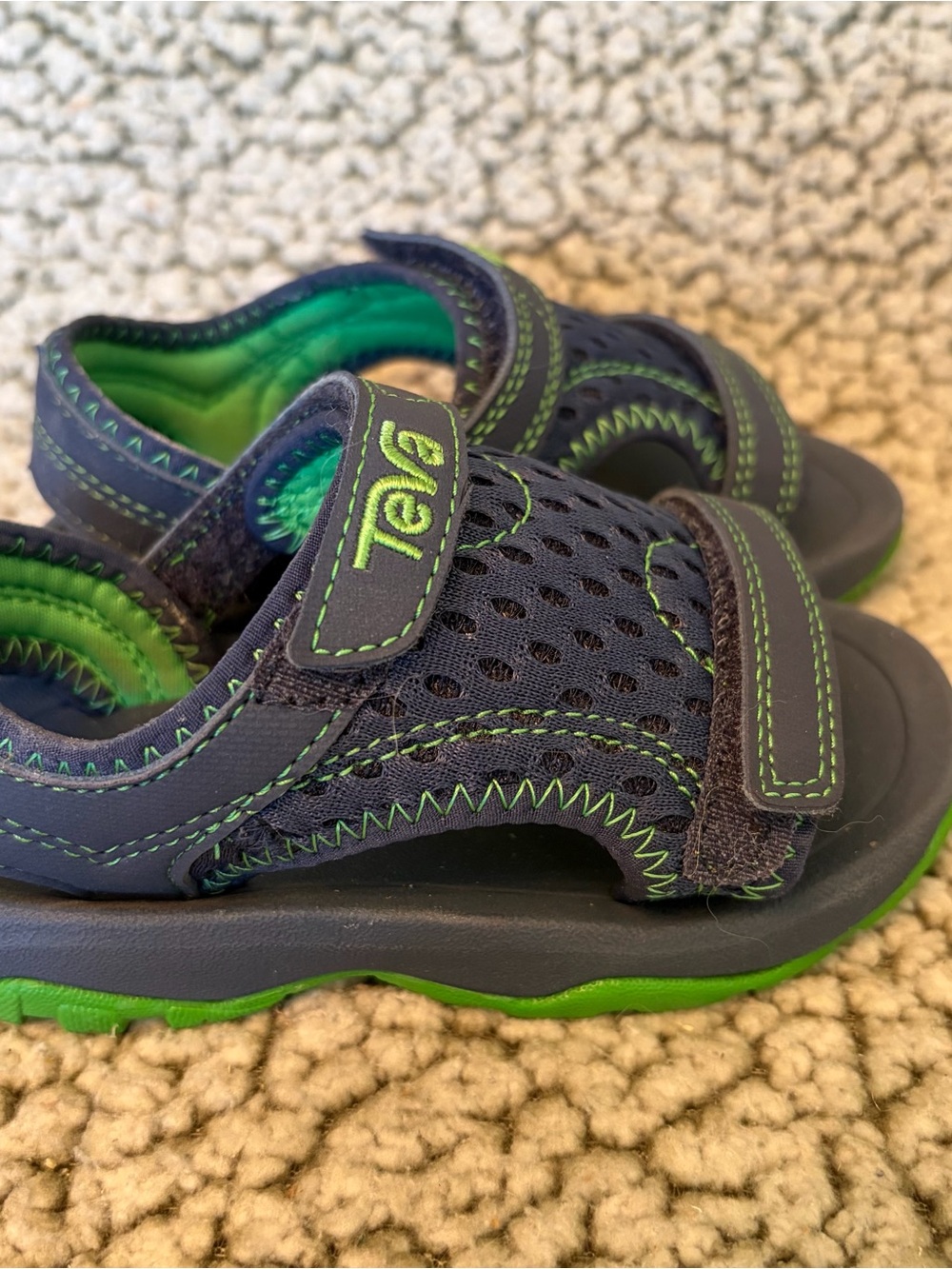 Teva Toddler Psyclone XLT Sandals Green Navy 1019538T Size 7 Kids Summer Shoes